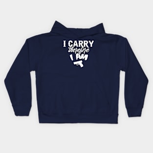 I carry therefore I am (white) Kids Hoodie